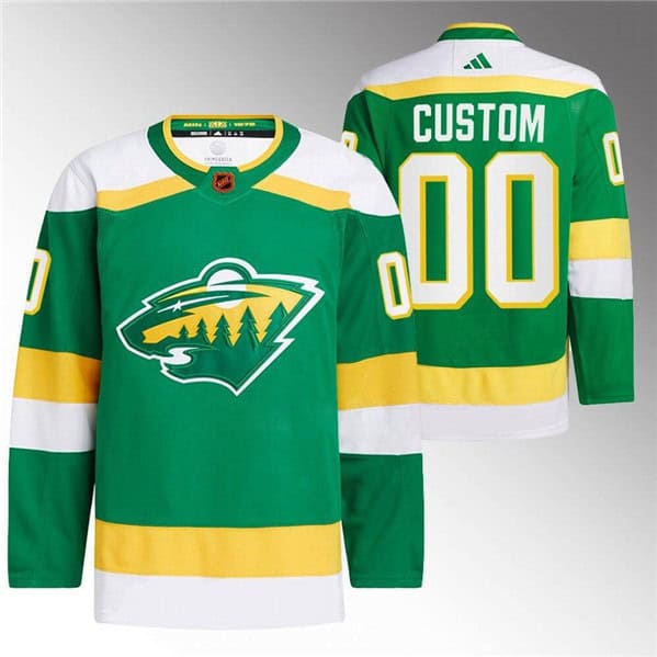 Minnesota Wild Custom Green 2022-23 Reverse Retro Stitched Jersey