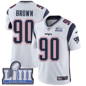 New England Patriots #90 Malcom Brown Navy Blue Super Bowl LIII Vapor Untouchable Limited Stitched Jersey