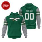 Philadelphia Eagles Green Custom Sideline Alternate Club Pullover Stitched Hoodie