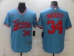Twins #34 Kirby Puckett Blue Stitched Jersey