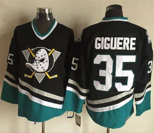Ducks #35 Jean-Sebastien Giguere Purple Turquoise CCM Throwback Stitched Jersey
