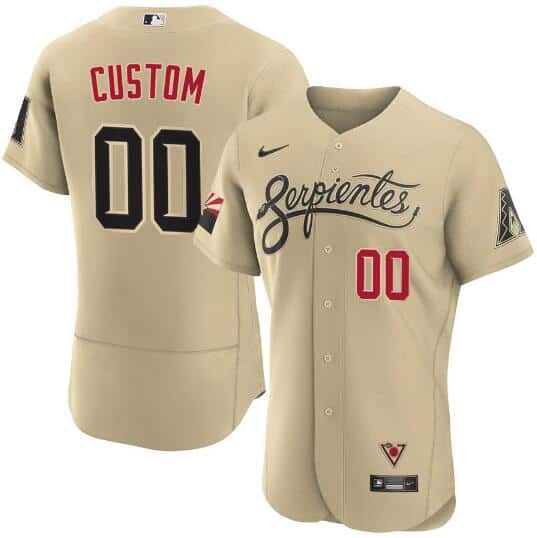 Arizona Diamondbacks Customized Custom 2021 Gold City Connect Flex Base Stitched Jersey