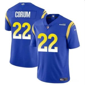Los Angeles Rams #22 Blake Corum Blue 2024 Draft Vapor Untouchable Stitched Jersey