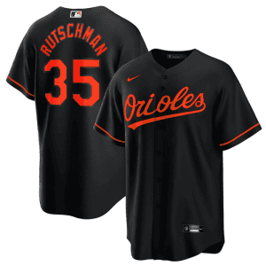Baltimore Orioles #35 Adley Rutschman Black Cool Base Stitched Jersey