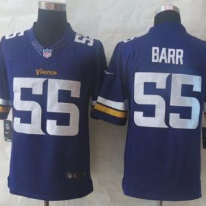 Vikings #55 Anthony Barr Purple Team Color Stitched Limited Nike Jersey
