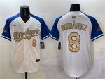 Los Angeles Dodgers #8 Enrique Hernandez White Royal Gold 2024 World Series Champions Vapor Limited Stitched Jersey