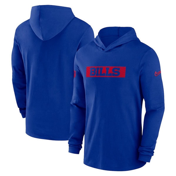 Buffalo Bills Royal Sideline Performance Hoodie