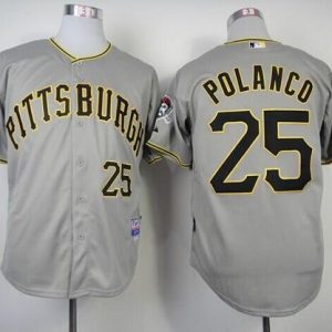 Pirates #25 Gregory Polanco Grey Cool Base Stitched Jersey