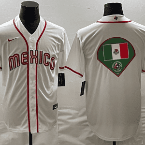 Mexico 2023 White World Big Logo Classic Stitched Jersey