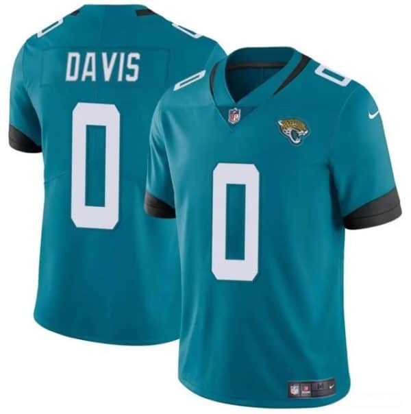 Jacksonville Jaguars #0 Gabe Davis Teal Vapor Untouchable Limited Stitched Jersey