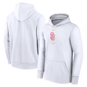San Diego Padres White Collection City Connect Practice Performance Pullover Hoodie
