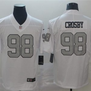 Raiders #98 Maxx Crosby White Color Rush Limited Stitched Jersey