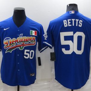 Los Angeles Dodgers #50 Mookie Betts Royal Stitched Baseball Jersey
