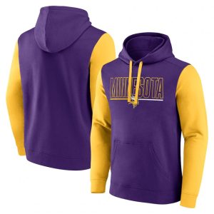 Minnesota Vikings Purple Gold Fleece Pullover Hoodie