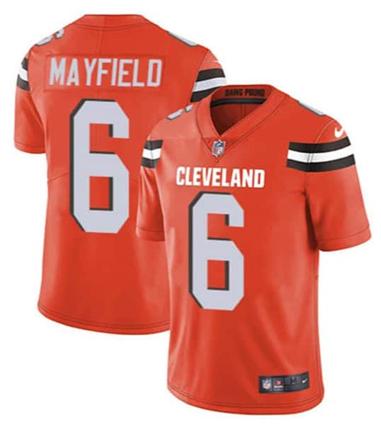 Cleveland Browns #6 Baker Mayfield Orange Vapor Untouchable Limited Stitched Jersey
