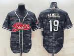 San Francisco 49ers #19 Deebo Samuel Grey Camo With Patch Cool Base Stitched Baseball Jersey