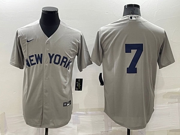 New York Yankees #7 Mickey Mantle Gray Field Of Dreams Cool Base Stitched Baseball Jersey