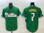 Philadelphia Phillies #7 Trea Turner Green 2024 City Connect Stitched Jersey