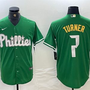 Philadelphia Phillies #7 Trea Turner Green 2024 City Connect Stitched Jersey