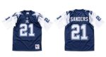 Cowboys #21 Deion Sanders Navy 1995 Stitched Jersey