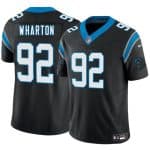 Carolina Panthers #92 Tershawn Wharton Black 2025 F.U.S.E. Vapor Limited Stitched Jersey