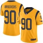 Rams #90 Michael Brockers Gold Stitched Limited Rush Nike Jersey
