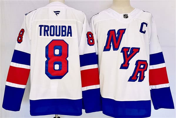 New York Rangers #8 Jacob Trouba White 2024-25 Stadium Series Stitched Jersey