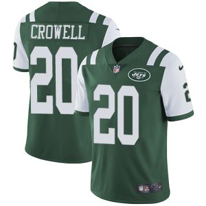 New York Jets #20 Isaiah Crowe Green Vapor Untouchable Limited Stitched Jersey