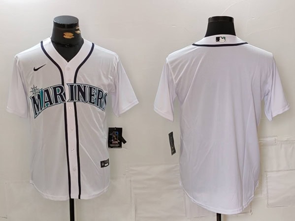Seattle Mariners Blank White Cool Base Stitched Jersey