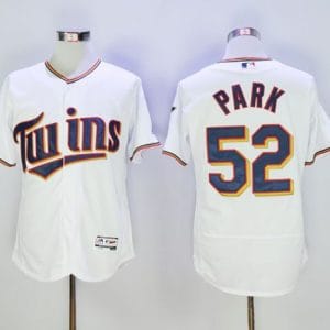 Twins #52 Byung-Ho Park White Flexbase Authentic Collection Stitched Jersey