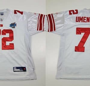 New York Giants Customized White Superbowl Stitched Jersey