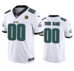 Philadelphia Eagles Custom White 2023 F.U.S.E. With John Madden Patch Vapor Limited Stitched Jersey