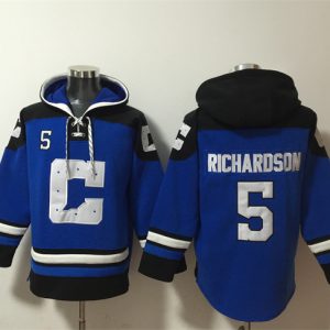 Indianapolis Colts #5 Anthony Richardson Blue Ageless Must-Have Lace-Up Pullover Hoodie