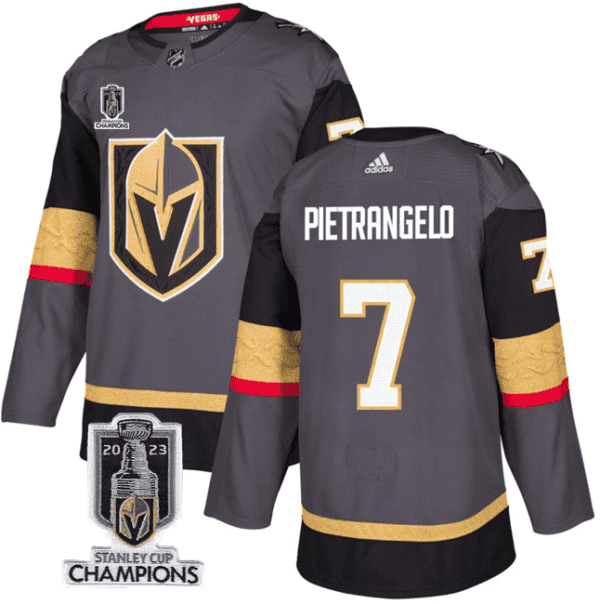 Vegas Golden Knights #7 Alex Pietrangelo Gray 2023 Stanley Cup Champions Stitched Jersey