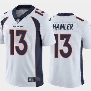 Denver Broncos #13 KJ Hamler White Vapor Untouchable Limited Stitched Jersey