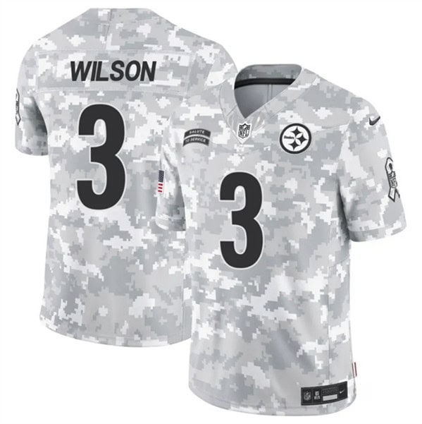 Pittsburgh Steelers #3 Russell Wilson Arctic Camo 2024 F.U.S.E. Salute To Service Limited Stitched Jersey