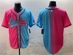 Philadelphia Eagles Blank Pink Blue Limited Stitched Jersey