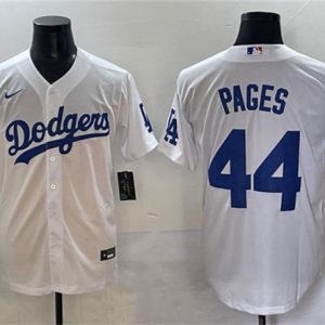 Los Angeles Dodgers #44 Andy Pages White Cool Base Stitched Jersey