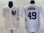 New York Yankees #49 Ron Guidry White Cool Base Stitched Jersey