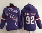 Colorado Avalanche #92 Gabriel Landeskog Purple Old Time Heidi NHL Hoodie