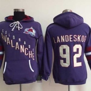 Colorado Avalanche #92 Gabriel Landeskog Purple Old Time Heidi NHL Hoodie
