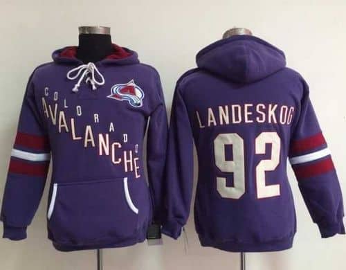 Colorado Avalanche #92 Gabriel Landeskog Purple Old Time Heidi NHL Hoodie