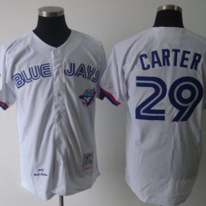 Mitchell And Ness Blue Jays #29 Joe Carter White Stitched Jersey