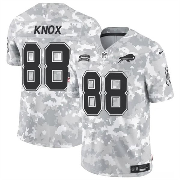 Buffalo Bills #88 Dawson Knox 2024 F.U.S.E. Arctic Camo Salute To Service Limited Stitched Jersey