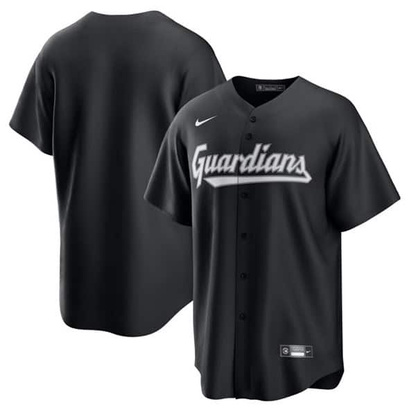 Cleveland Guardians Blank Black Lights Out Limited Stitched Jersey