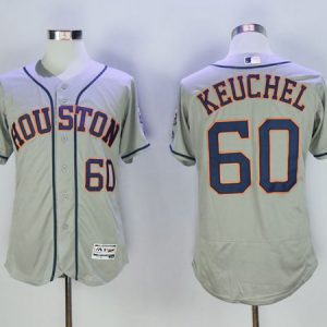 Astros #60 Dallas Keuchel Grey Flexbase Authentic Collection Stitched Jersey