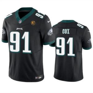Philadelphia Eagles #91 Fletcher Cox Black 2023 F.U.S.E. With John Madden Patch Vapor Limited Stitched Jersey