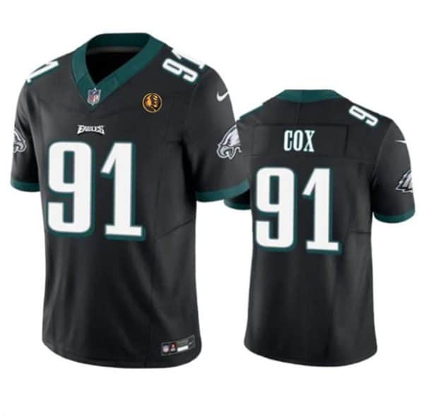 Philadelphia Eagles #91 Fletcher Cox Black 2023 F.U.S.E. With John Madden Patch Vapor Limited Stitched Jersey