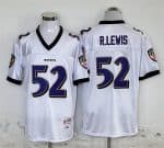 Baltimore Ravens #52 Ray Lewis White Throwback Stitched Jersey