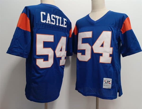 Blue Mountain State #54 Thad Castle Blue Stitched Jersey